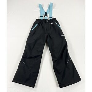 Gerry Youth S 7/8 Black Snow Ski Pants Suspenders Fleece Lined Outerwear Kids
